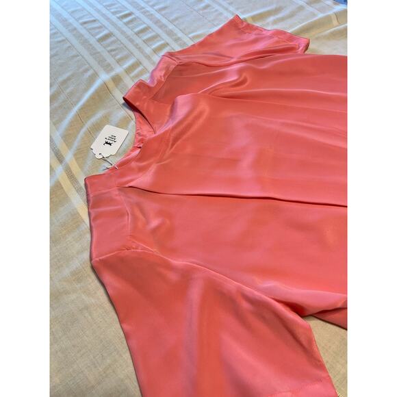 Worthington Barbie Pink Pleated Poly Blouse - Picture 5 of 8